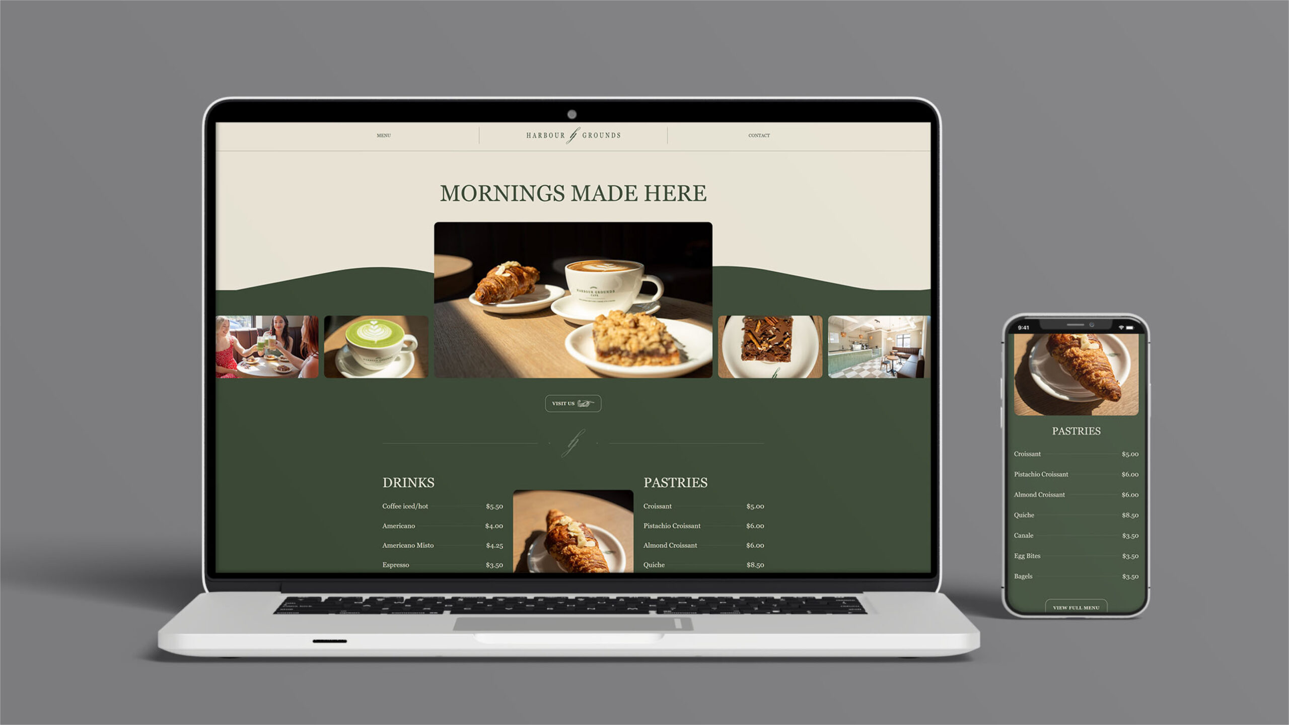 Harbour Grounds cafe grimsby website development