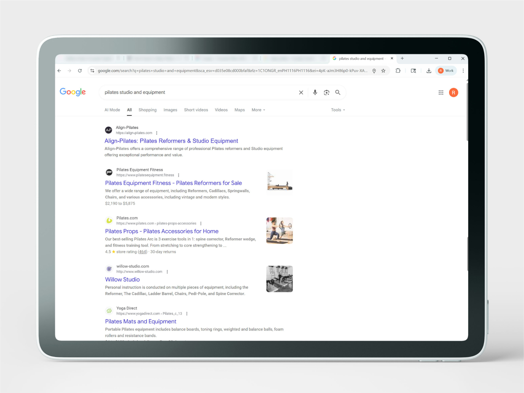 Align Pilates search engine optimization